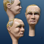 Centre de la Marionnette liégeoise de Saint-Nicolas , Michel, Poutine head of devil Centre de la Marionnette liégeoise de Saint-Nicolas , Michel, Poutine head of devil
