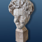 Centre de la marionnette de Saint-Nicolas, Christel, visage féminin Centre de la marionnette de Saint-Nicolas, Christel, visage féminin